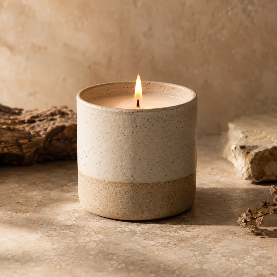 Fictional sample product: a soy candle