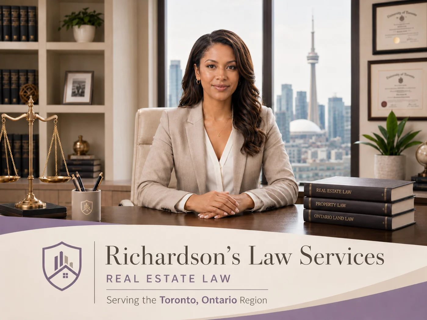 Richardson's Law Services banner as it appears on the public page